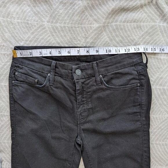 MOTHER Denim Looker Fray Hem Black Jeans 24 @O - Picture 12 of 15